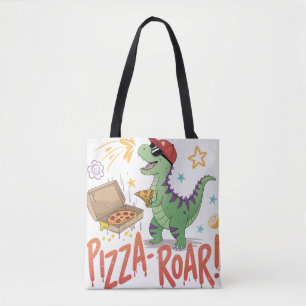 Dinasour voor pizzaliefhebber Eet eten Tote Bag