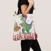 Dinasour voor pizzaliefhebber Eet eten Tote Bag (Dichtbij)