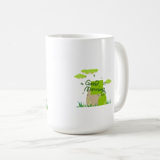 Dinausoregroene mug koffiemok (Voorkant rechts)