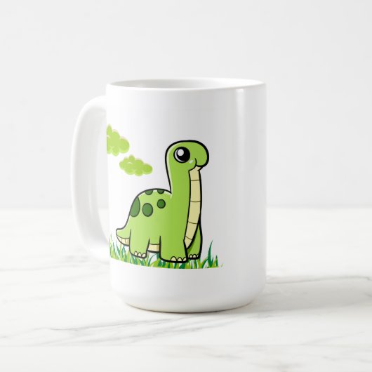 Dinausoregroene mug koffiemok (Voorkant links)