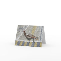 Dindee in zebrapad de stad in