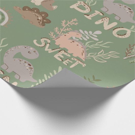 Dindinosaurussen in scandinavische stijl, verpakki cadeaupapier (Hoek)