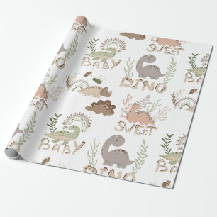 Dindinosaurussen in scandinavische stijl, verpakki cadeaupapier