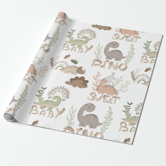 Dindinosaurussen in scandinavische stijl, verpakki cadeaupapier