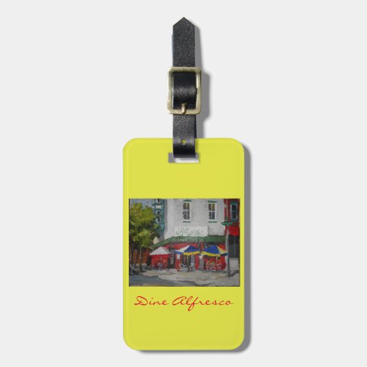 Dine Alfresco Luggage purse of sleutelhanger label Bagagelabel (Voorkant verticaal)