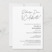 Dine Black White bruiloft repetitief diner Kaart (Voorkant)