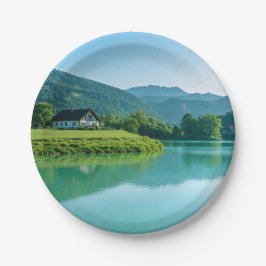 Dine by the Lake - Natuur-geïnspireerd Papieren Bordje