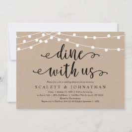 Dine met ons, Rustic Kraft Rehearsal Dinner Kaart