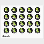 Dine-osaur Grappige Dinosaurus Pun Donker BG Ronde Sticker (Vel)