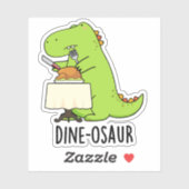 Dine-osaur Grappige Dinosaurus Pun Sticker (Vel)