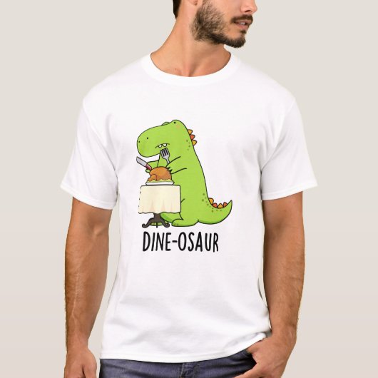 Dine-osaur Grappige Dinosaurus Pun T-shirt (Voorkant)