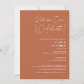 Dine viert een boho bruiloft-repetitie diner kaart (Voorkant)