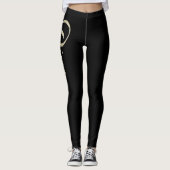 Dine white gold Handwriting Hose Leggings (Voorkant)