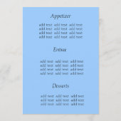 Dinemenu-kaart, maisbloem menu (Achterkant)