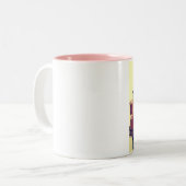 Diner  1950 tweekleurige koffiemok (Voorkant links)