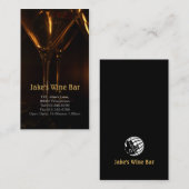 Diner Bar Restaurant Wine Glass Visitekaartje (Voorkant / Achterkant)
