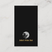 Diner Bar Restaurant Wine Glass Visitekaartje (Achterkant)