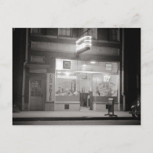 Diner bij nacht 1940 briefkaart