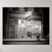 Diner bij Night, 1940. foto Poster (Voorkant)
