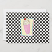 Diner Birthday Retro Party Fifties Foto 50's Kaart (Achterkant)