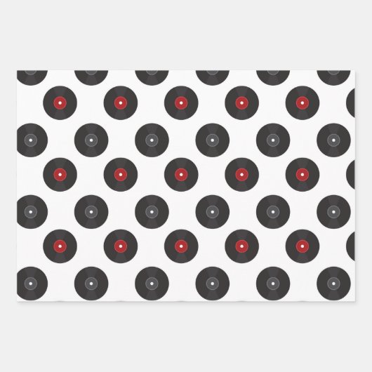 Diner Black Red Trio uit de jaren 1950 Inpakpapier Vel (Voorkant 3)