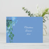 diner blue hydrangea bloemen kaart (Staand voorkant)