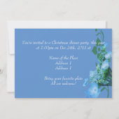 diner blue hydrangea bloemen kaart (Achterkant)