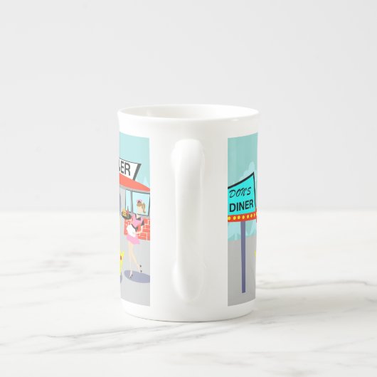 Diner Bone China Mok uit 1950 (Achterkant)