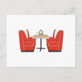Diner Booth Briefkaart (Voorkant)