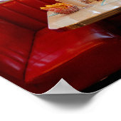 Diner Booth Window View - Vintage City Street Poster (Hoek)