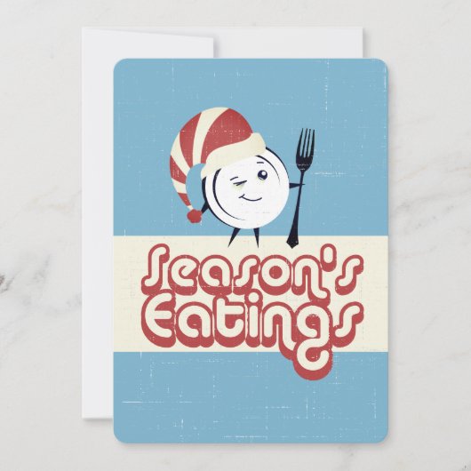 Diner bord chef catering restaurant Kerst Feestdagenkaart (Voorkant)