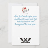 Diner bord chef catering restaurant Kerst Feestdagenkaart (Achterkant)