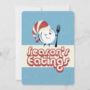 Diner bord chef catering restaurant Kerst Feestdagenkaart