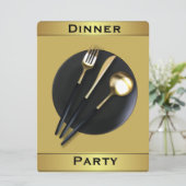 Diner Bord. formele uitnodiging voor het diner (Staand voorkant)