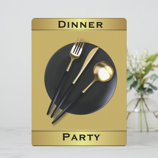 Diner Bord. formele uitnodiging voor het diner (Staand voorkant)