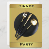 Diner Bord. formele uitnodiging voor het diner (Voorkant / Achterkant)