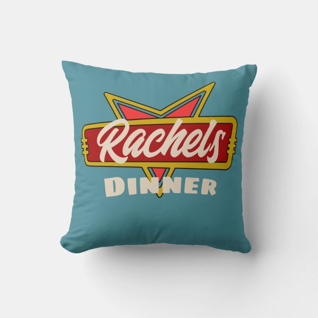  diner-bord kostbare retro kussen (Voorkant)