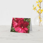 Diner Bord Rode Hibiscus Kaart (Gele Bloem)