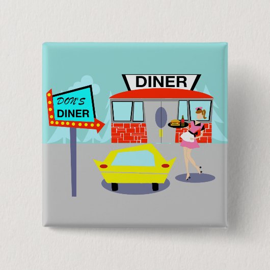 Diner Button 1950 (Voorkant)