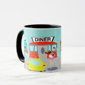 Diner Coffee Mok 1950 (Voorkant links)