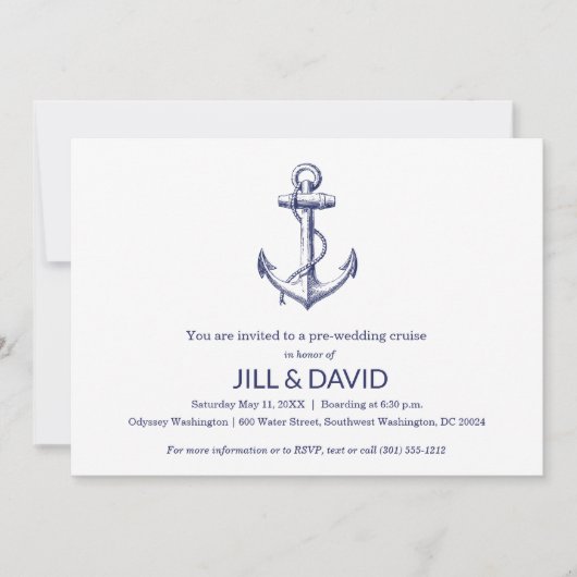 Diner Cruise met Nautisch Thema  Kaart (Voorkant)