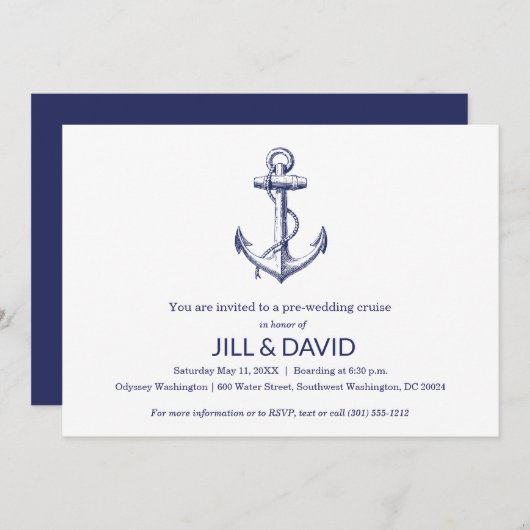 Diner Cruise met Nautisch Thema Kaart (Voorkant / Achterkant)