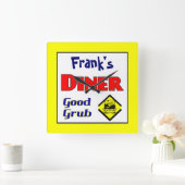 Diner Custom Retro Kitchen wandklok (Huis)