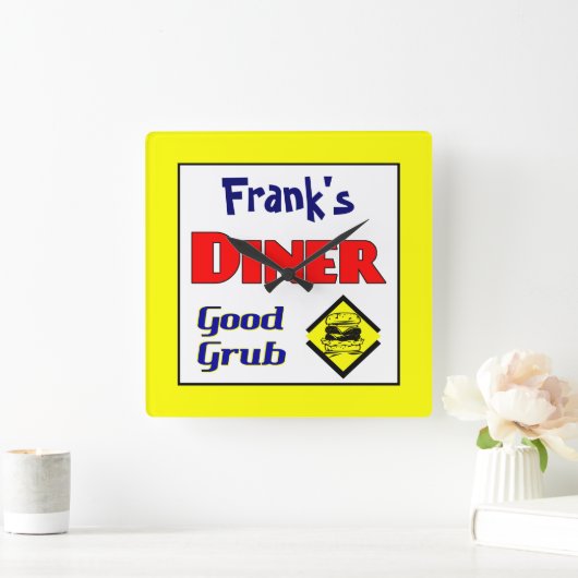 Diner Custom Retro Kitchen wandklok (Huis)