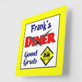 Diner Custom Retro Kitchen wandklok (Hoek)