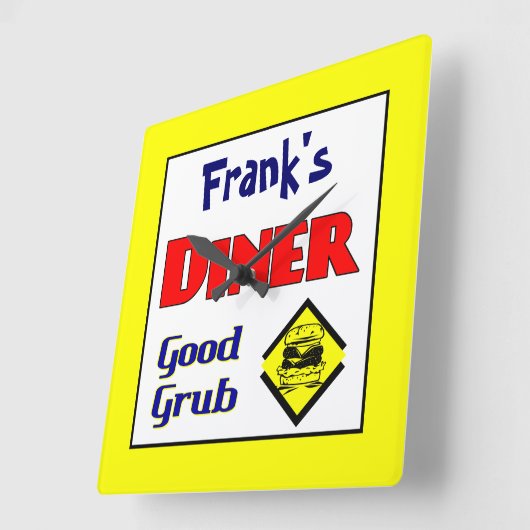 Diner Custom Retro Kitchen wandklok (Hoek)