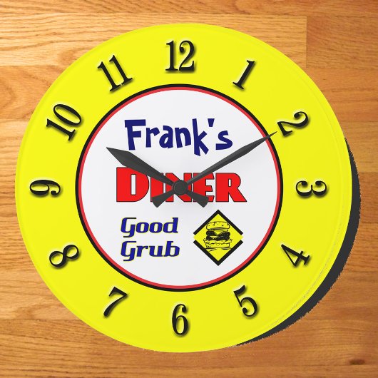 Diner Custom Retro Wall Clock Grote Klok