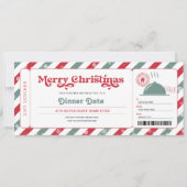 Diner Date Night Restaurant Kerstcadeaubon Kaart (Voorkant)