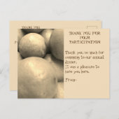 DINER DEELNAME BEDANKKAART BRIEFKAART (Voorkant / Achterkant)