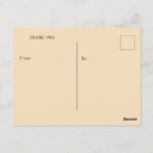 DINER DEELNAME BEDANKKAART BRIEFKAART (Achterkant)